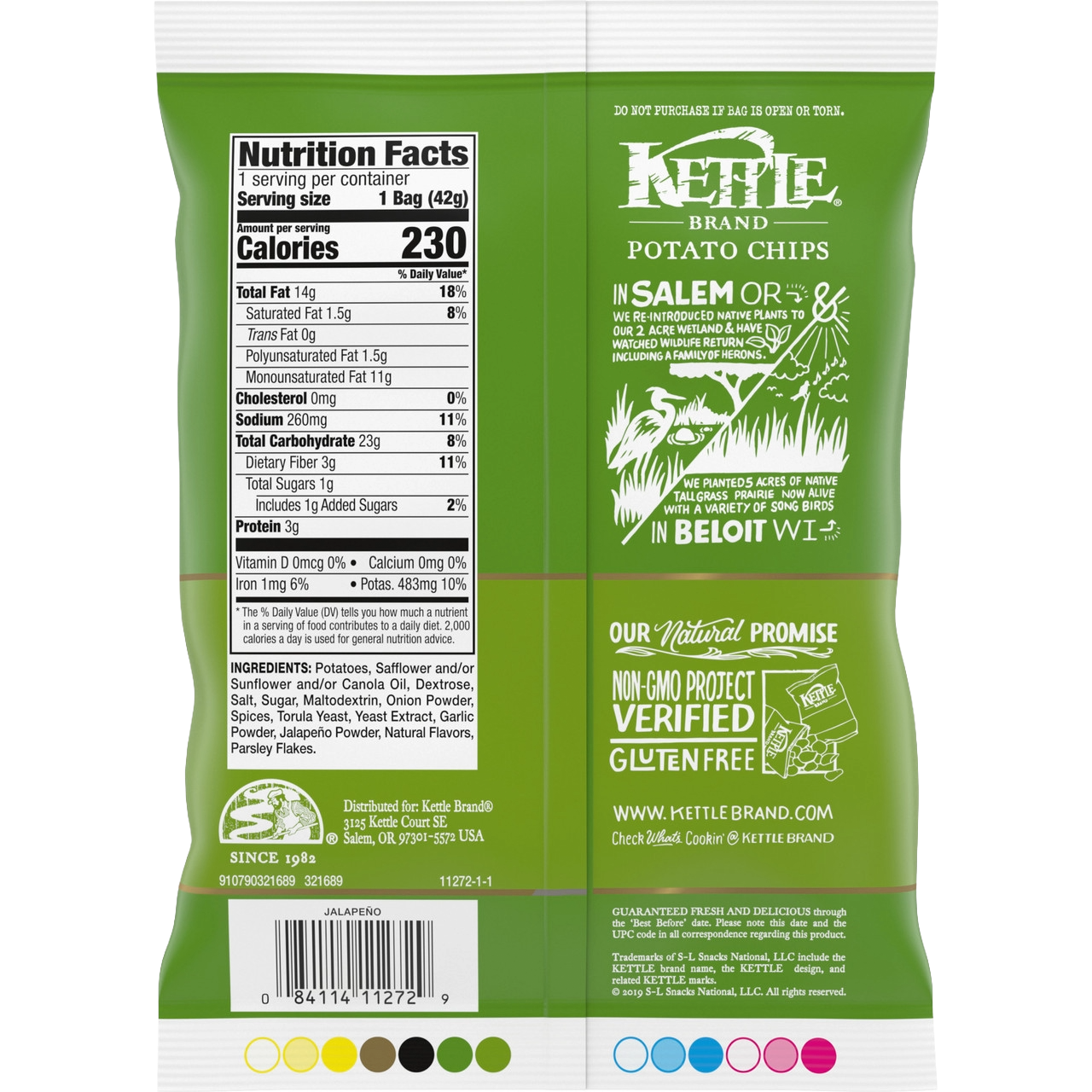 Kettle Brand Jalapeño Flavor Potato Chips - ( 24 X 1.5 OZ )