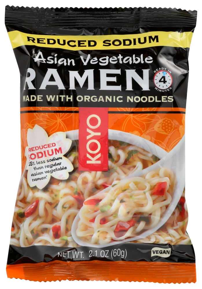 Koyo Asian Reduced Sodium Vegetable Ramen (12x2.1OZ )