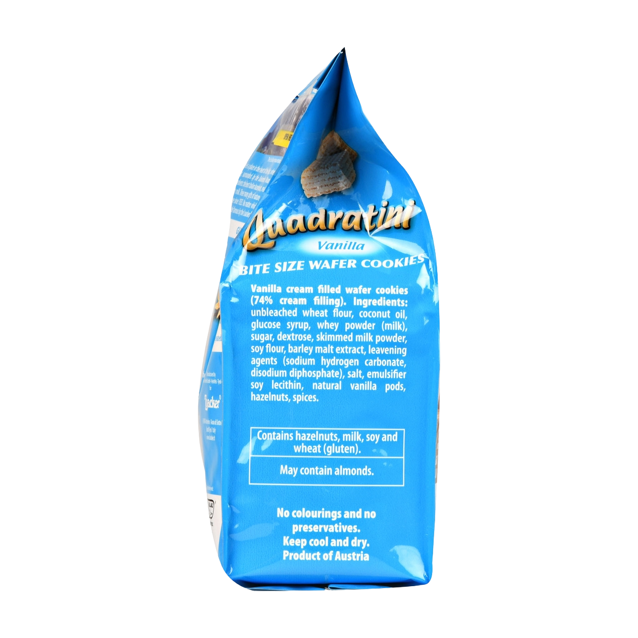 Loacker Quadratini Vanilla Bite Size Wafer Cookies - ( 6 bags X 8.82 OZ )
