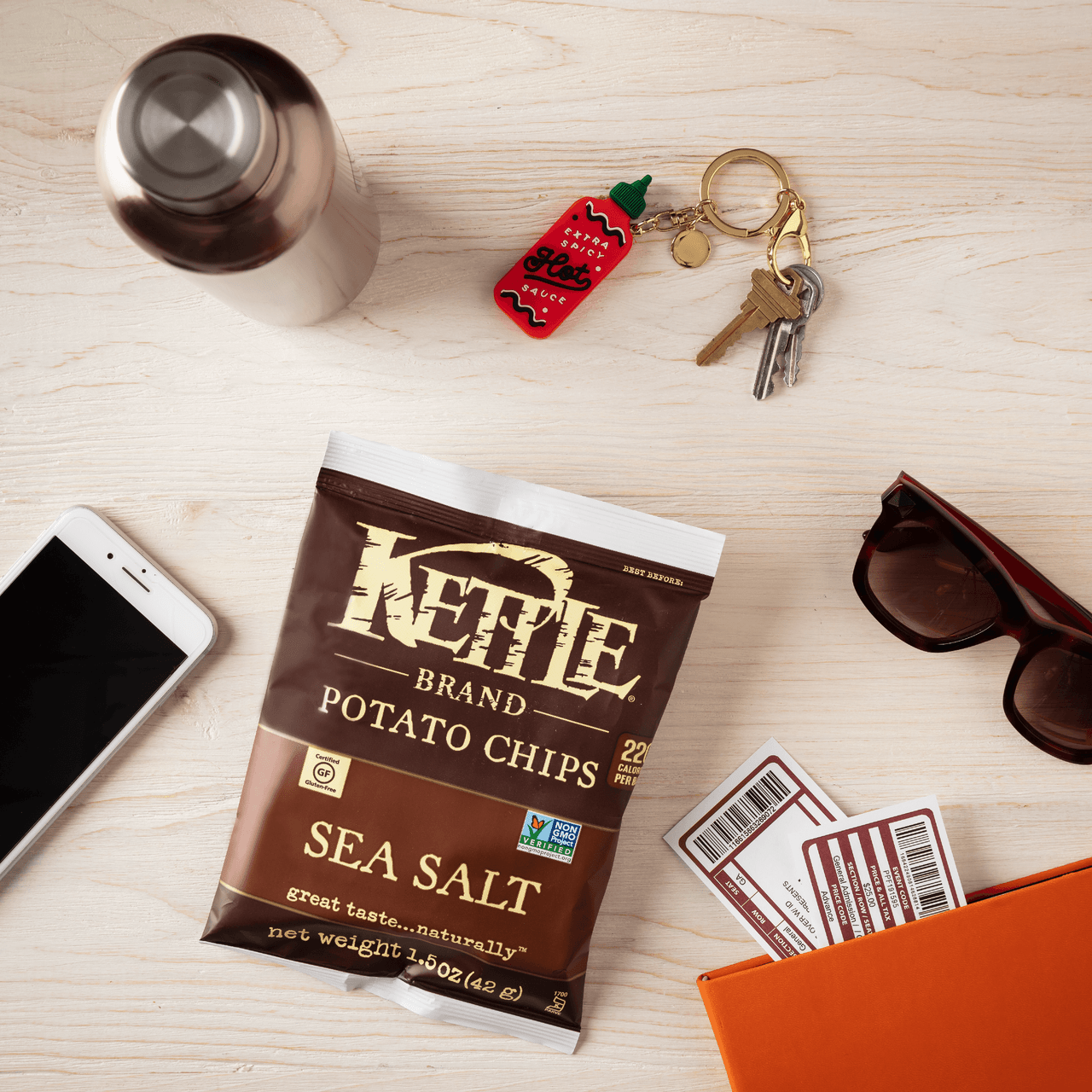 KETTLE CHIPS SEA SALTED ( 24 X 1.5 OZ )-4