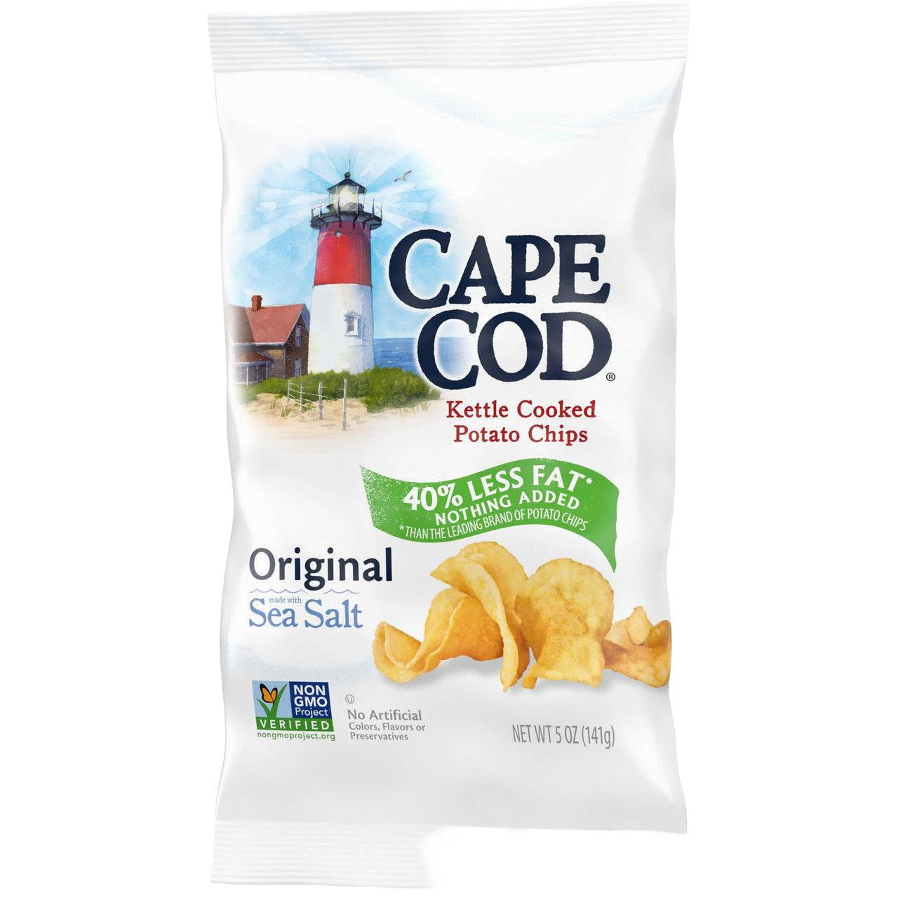 Cape Cod Kettle Cooked Potato Chips Reduced Fat - 40% Less Fat ( 8 X 5 OZ )