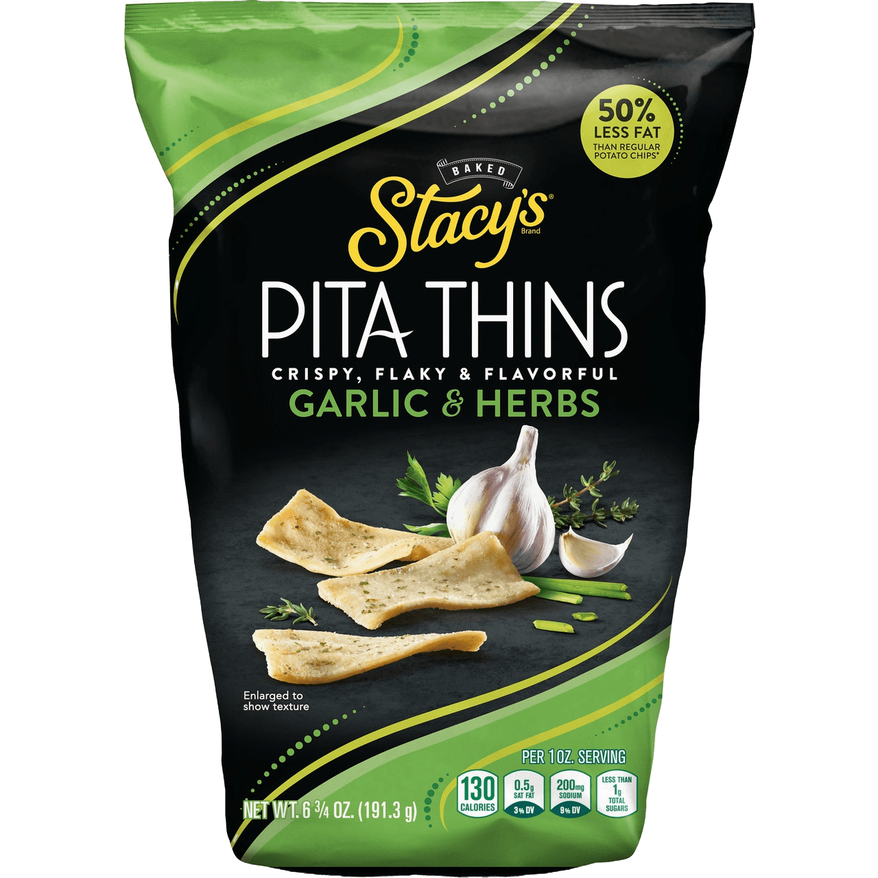 Stacy's Pita Thins Garlic & Herbs (8 bags X 6.75 OZ)