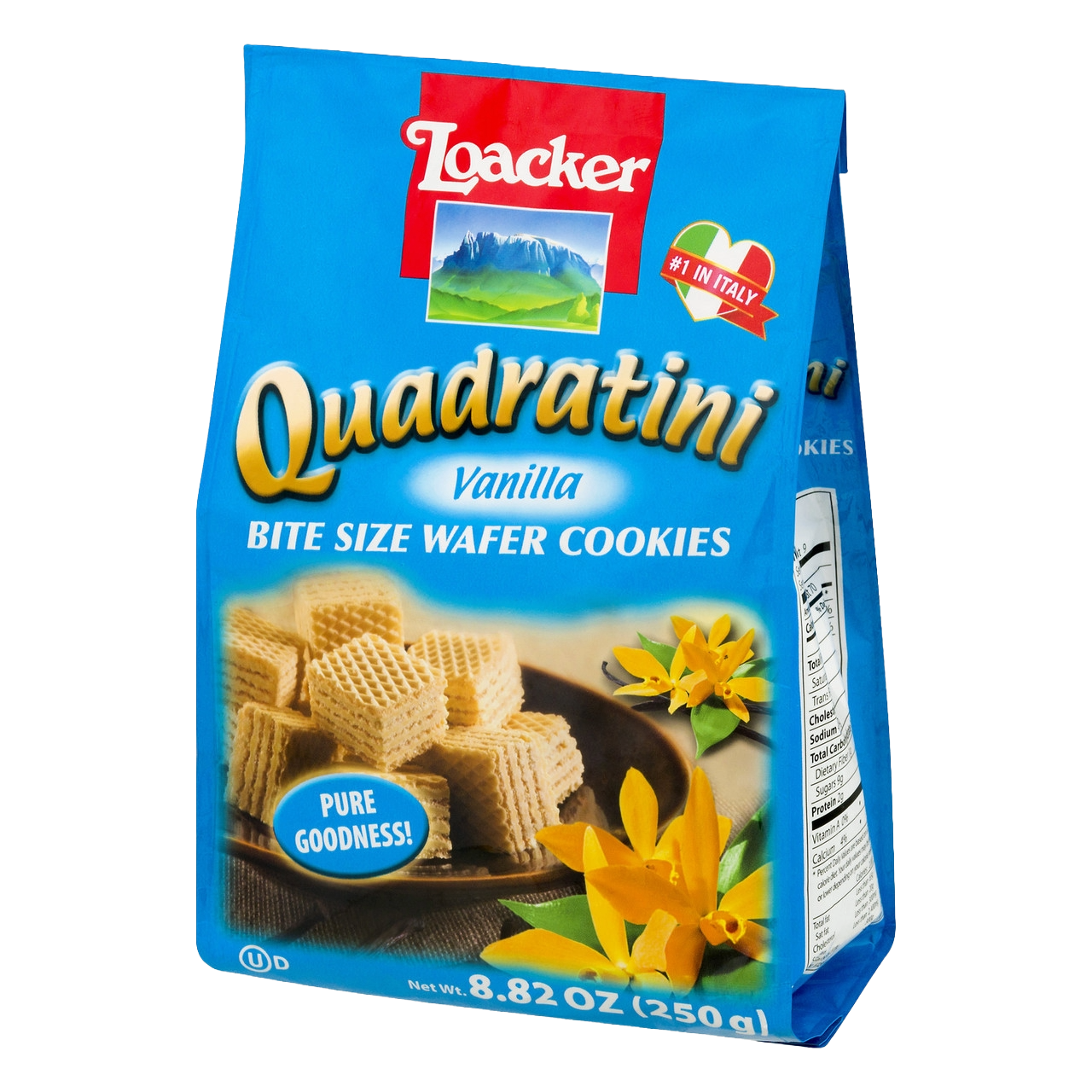 Loacker Quadratini Vanilla Bite Size Wafer Cookies - ( 6 bags X 8.82 OZ )