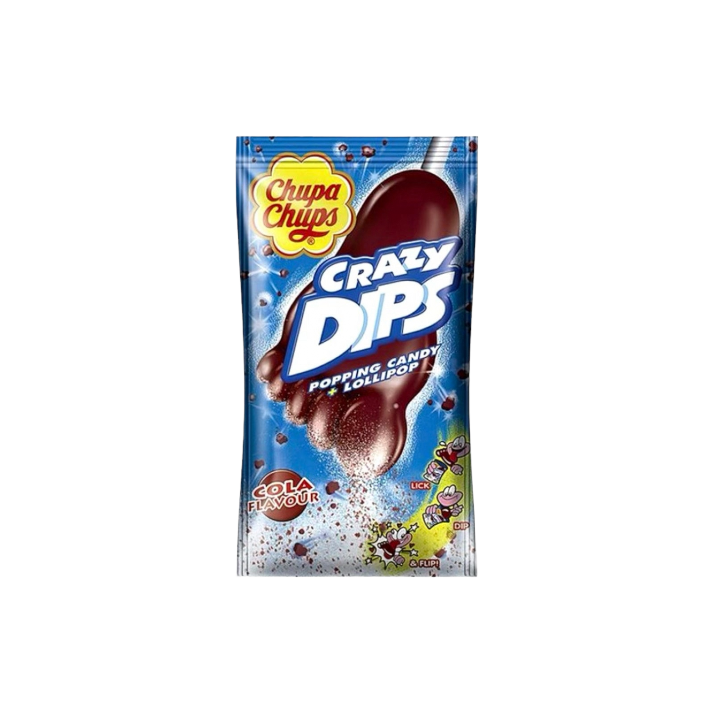Chupa Chups Crazy Dips Lollipops With Cola Taste 14g
