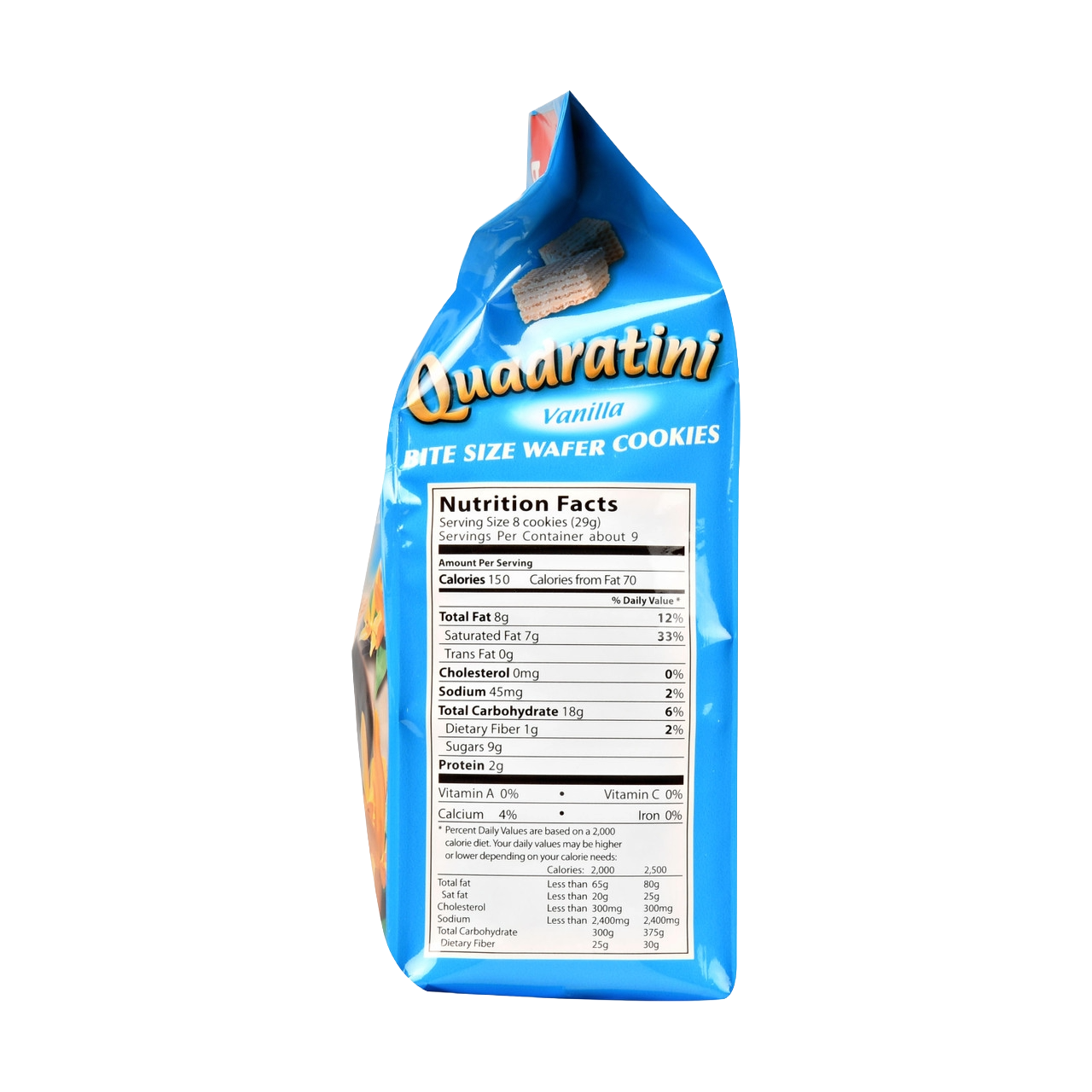 Loacker Quadratini Vanilla Bite Size Wafer Cookies - ( 6 bags X 8.82 OZ )
