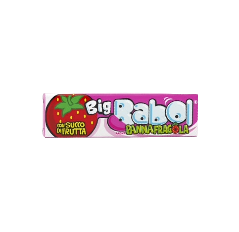 Big Babol Panna e Fragole (Chewing Guum) Strawberry Cream Flavor - 5 pieces - Gum