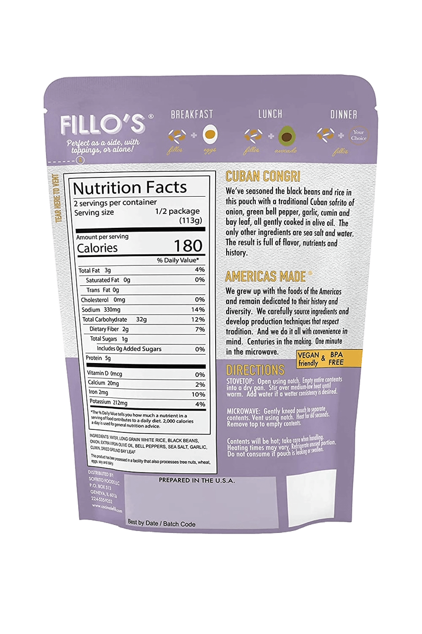 Fillo's Cuban Rice Beans Sofrito ( 6 X 8 OZ)