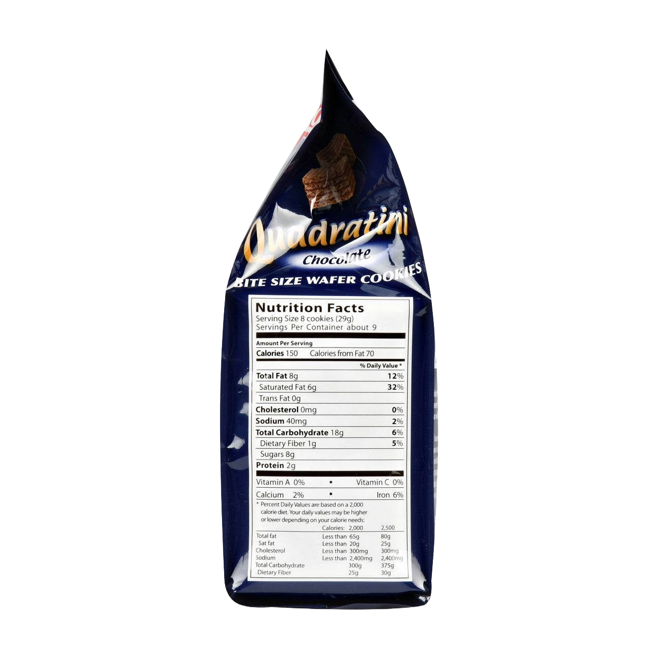 Loacker Quadratini Chocolate Bite Size Wafer Cookies (6 bags x 8.82 oz)