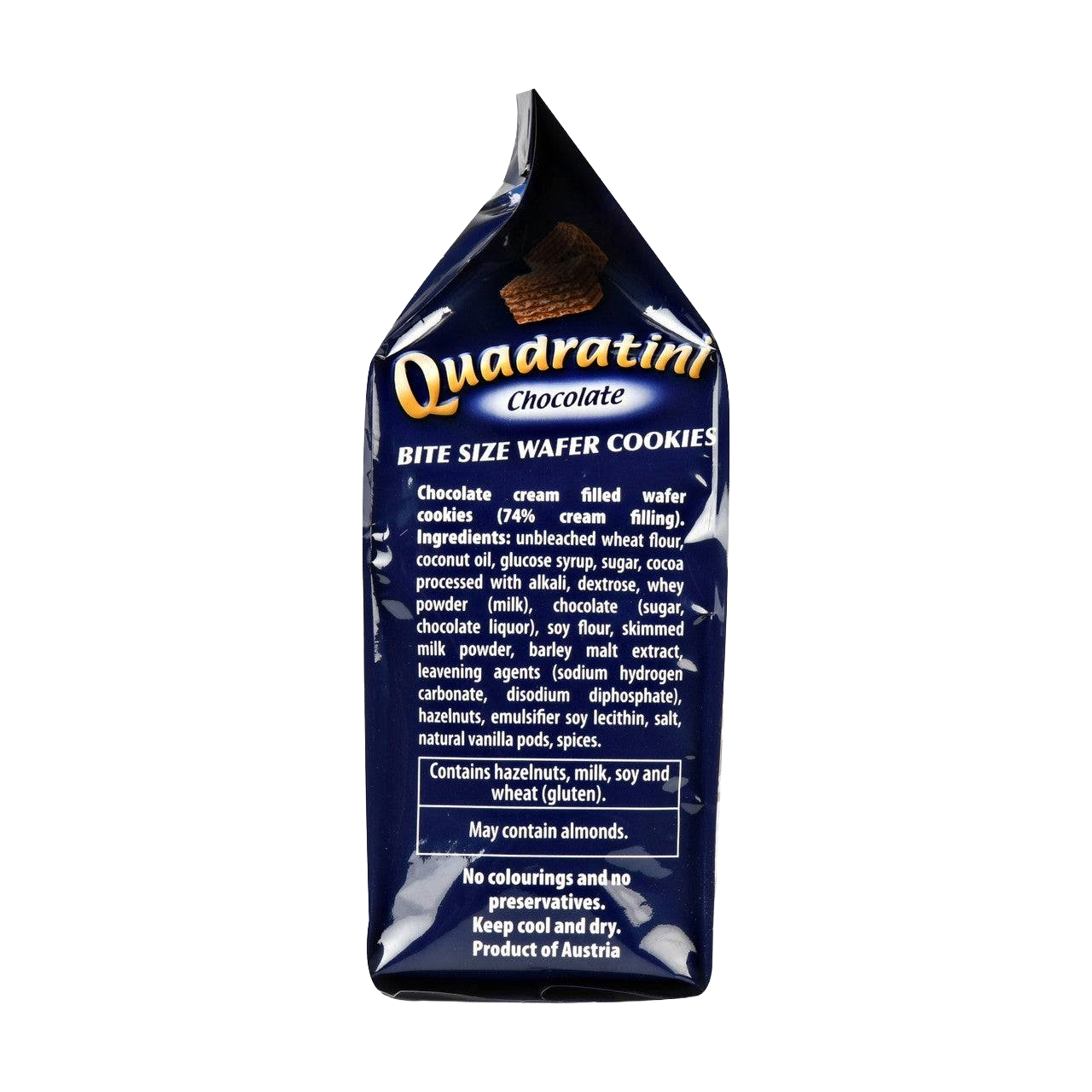 Loacker Quadratini Chocolate Bite Size Wafer Cookies (6 bags x 8.82 oz)
