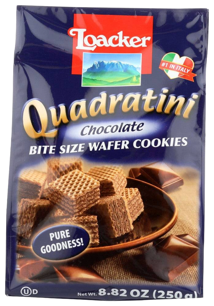 Loacker Quadratini Chocolate Bite Size Wafer Cookies (6 bags x 8.82 oz)