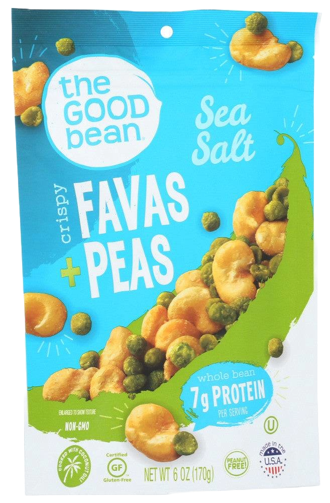 The Good Bean Crispy Favas & Peas Sea Salt (6 X 6 OZ)