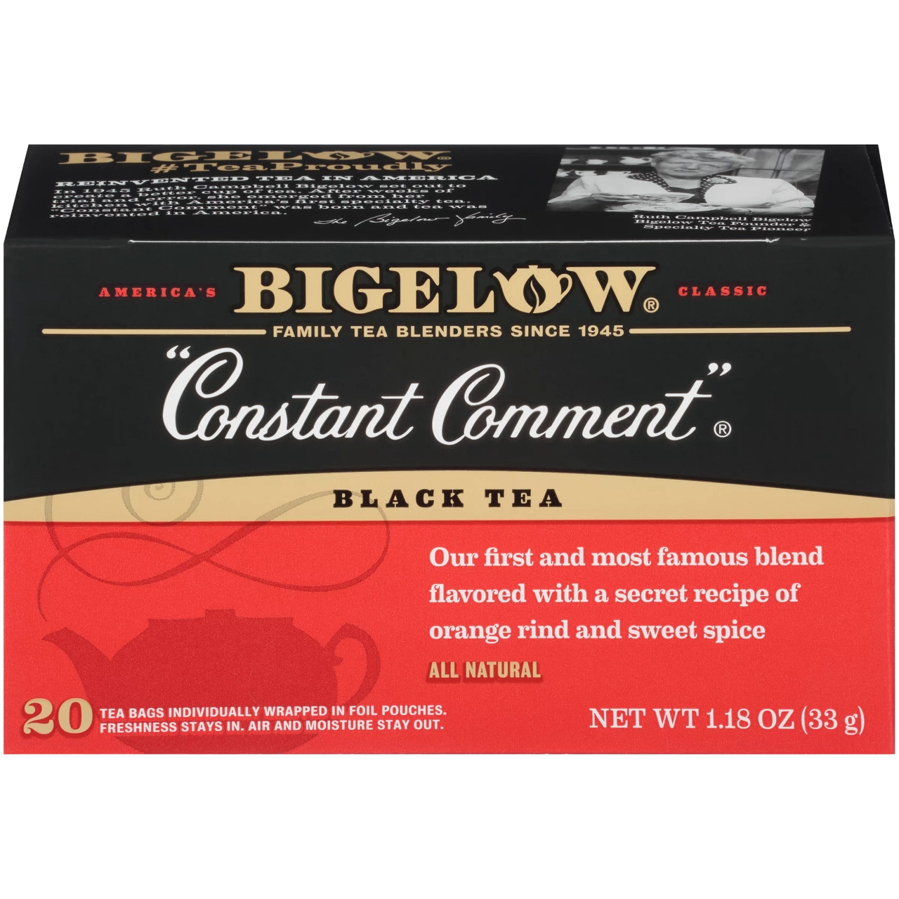 Bigelow Constant Comment Black Tea (6 boxes x 20 bags)