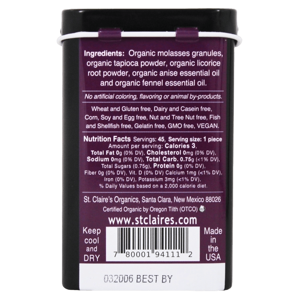 St. Claire's Organic Licorice (6 X 1.5 OZ)