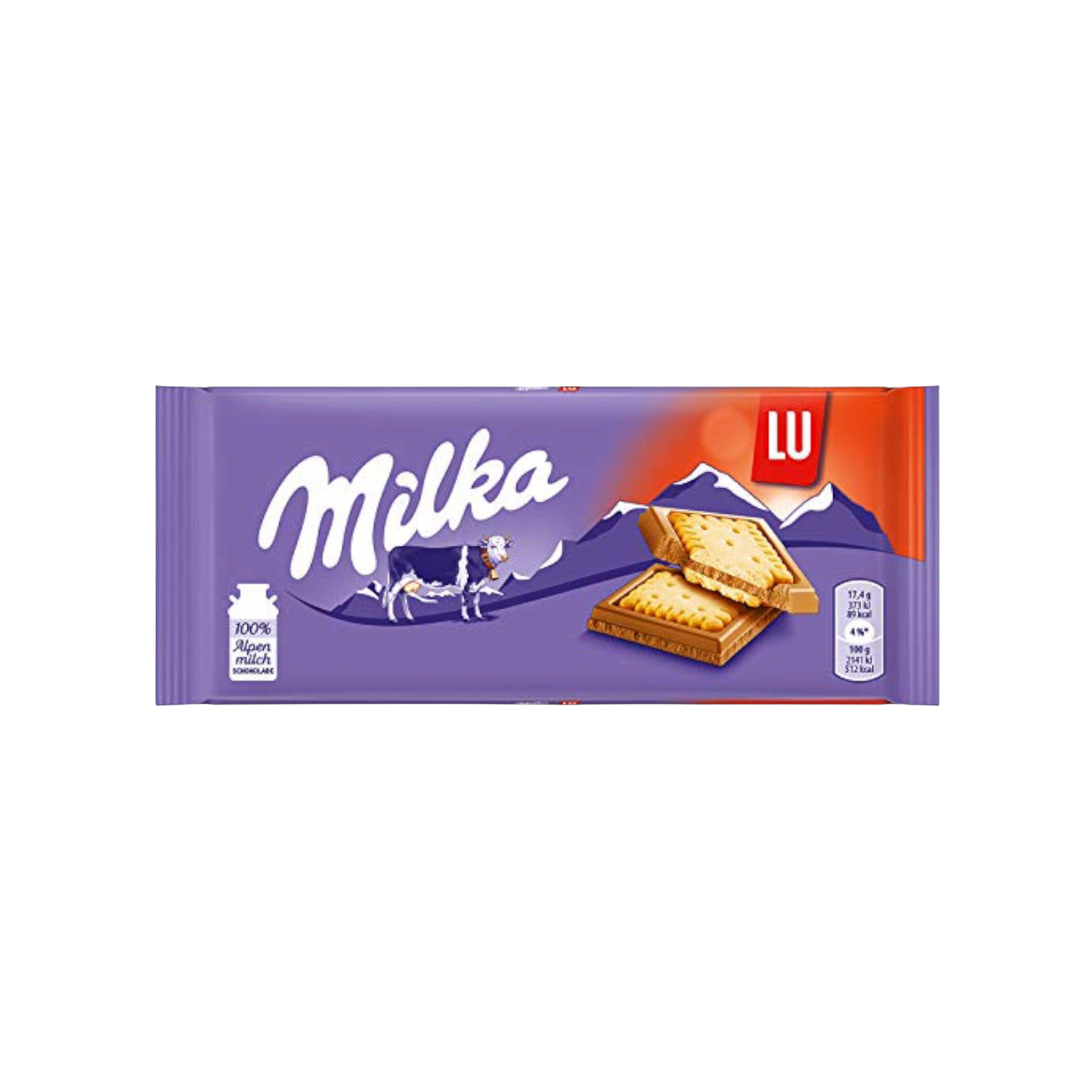 Milka Milk Chocolate & Lu Biscuits Bar 87g