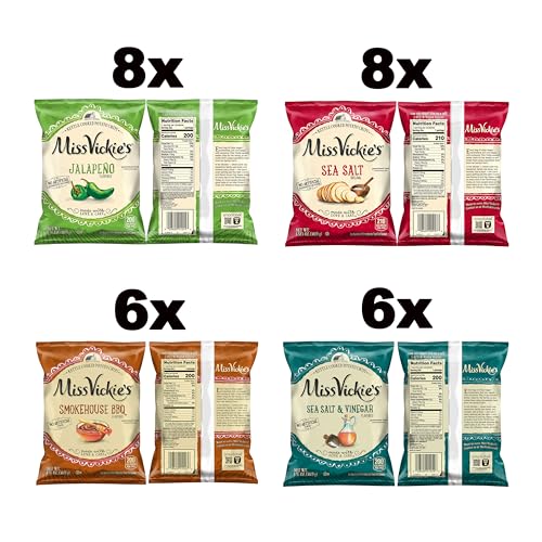 Miss Vickie’s Kettle Cooked Potato Chips Variety Pack 1.375 Ounce (Pack of 28) - Potato Chips
