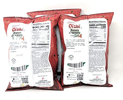 Oishi Prawn Crackers Spicy Flavor 90g 3 Pack - Grocery