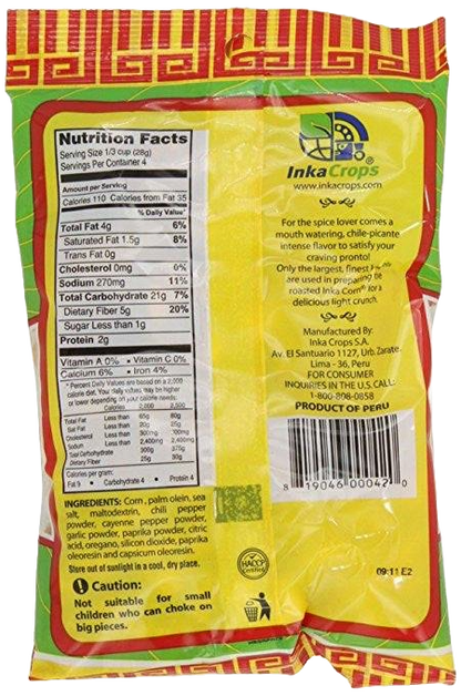 Inka Roasted Giant Roasted Corn Chile Picante Flavor (6 x 4oz)