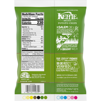 Kettle Brand Jalapeño Flavor Potato Chips - ( 24 X 1.5 OZ   )