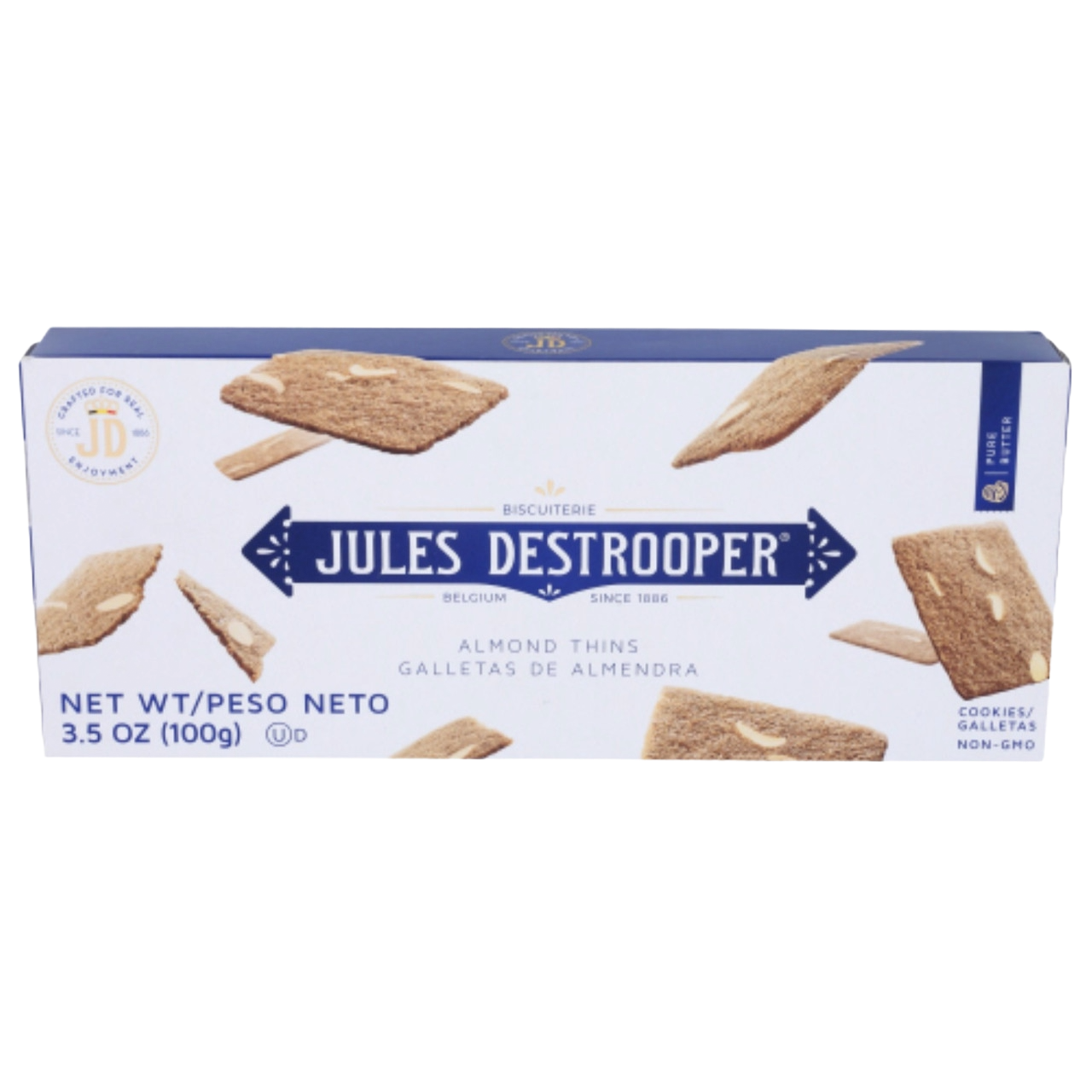 Jules Destrooper Almond Thins (12 boxes x 3.5 oz)