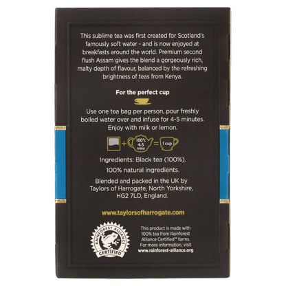 Taylors Of Harrogate Scottish Breakfast Tea (6x50BG )