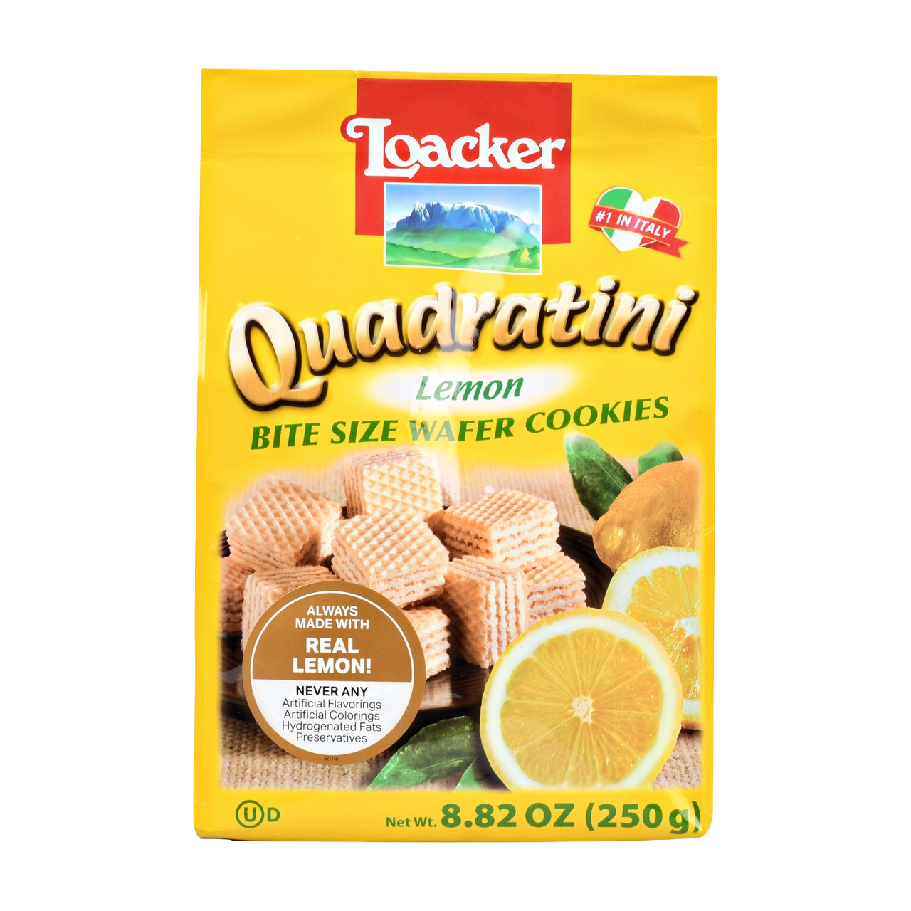 Loaker Quadratini Lemon Bite Size Wafer Cookies - ( 6 bags x 8.82 oz )