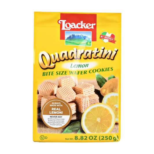 Loaker Quadratini Lemon Bite Size Wafer Cookies - ( 6 bags x 8.82 oz )
