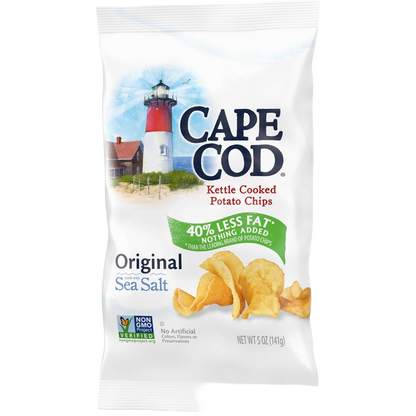 Cape Cod Kettle Cooked Potato Chips Reduced Fat - 40% Less Fat ( 8 X 5 OZ   )