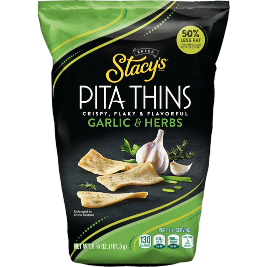 Stacy's Pita Thins Garlic & Herbs (8 bags X 6.75 OZ)