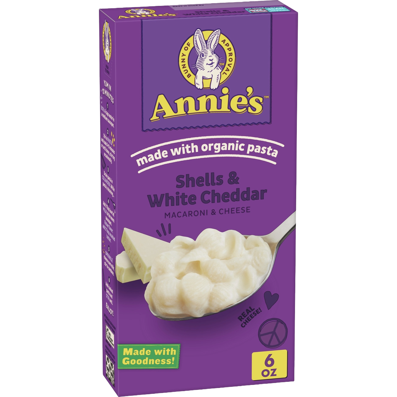 Annie's Shells and White Cheddar Mac & Cheese - (12x6 Oz)