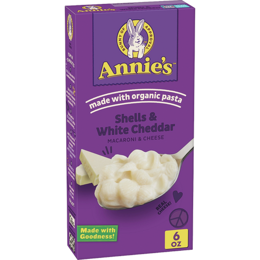 Annie's Shells and White Cheddar Mac & Cheese - (12x6 Oz)