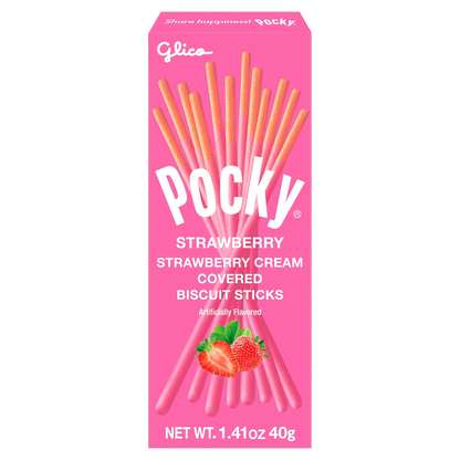 Glico Pretz Pocky Cookie Strawberry Flavor - (20 boxes x 1.41 oz )