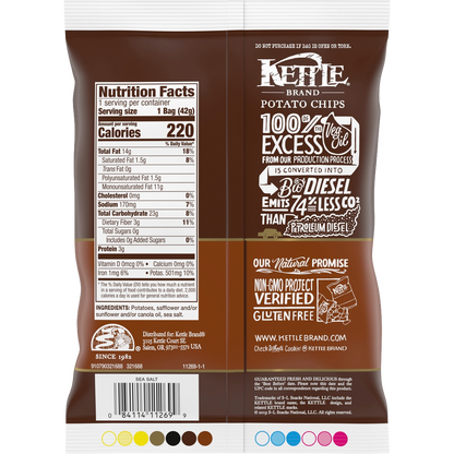 Kettle Brand Sea Salt Flavor Potato Chips - ( 24 X 1.5 oz )