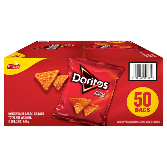 Frito Lay Doritos Nacho Cheese Tortilla Chips, Snacks, 50 ct.-0