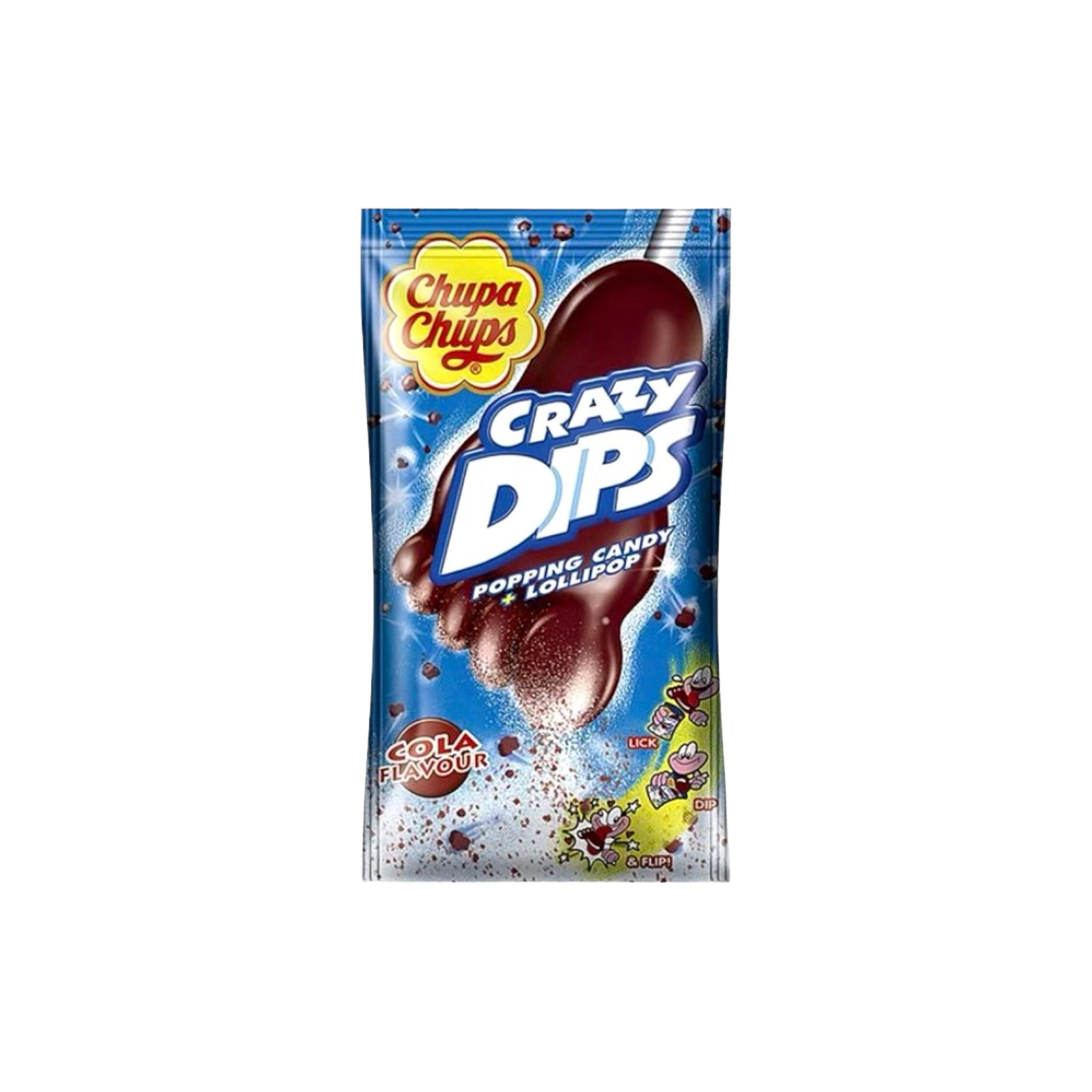 Chupa Chups Crazy Dips Lollipops With Cola Taste 14g