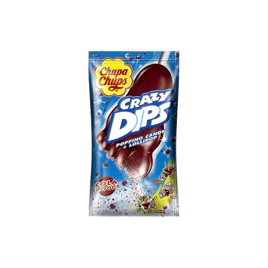 Chupa Chups Crazy Dips Lollipops With Cola Taste 14g