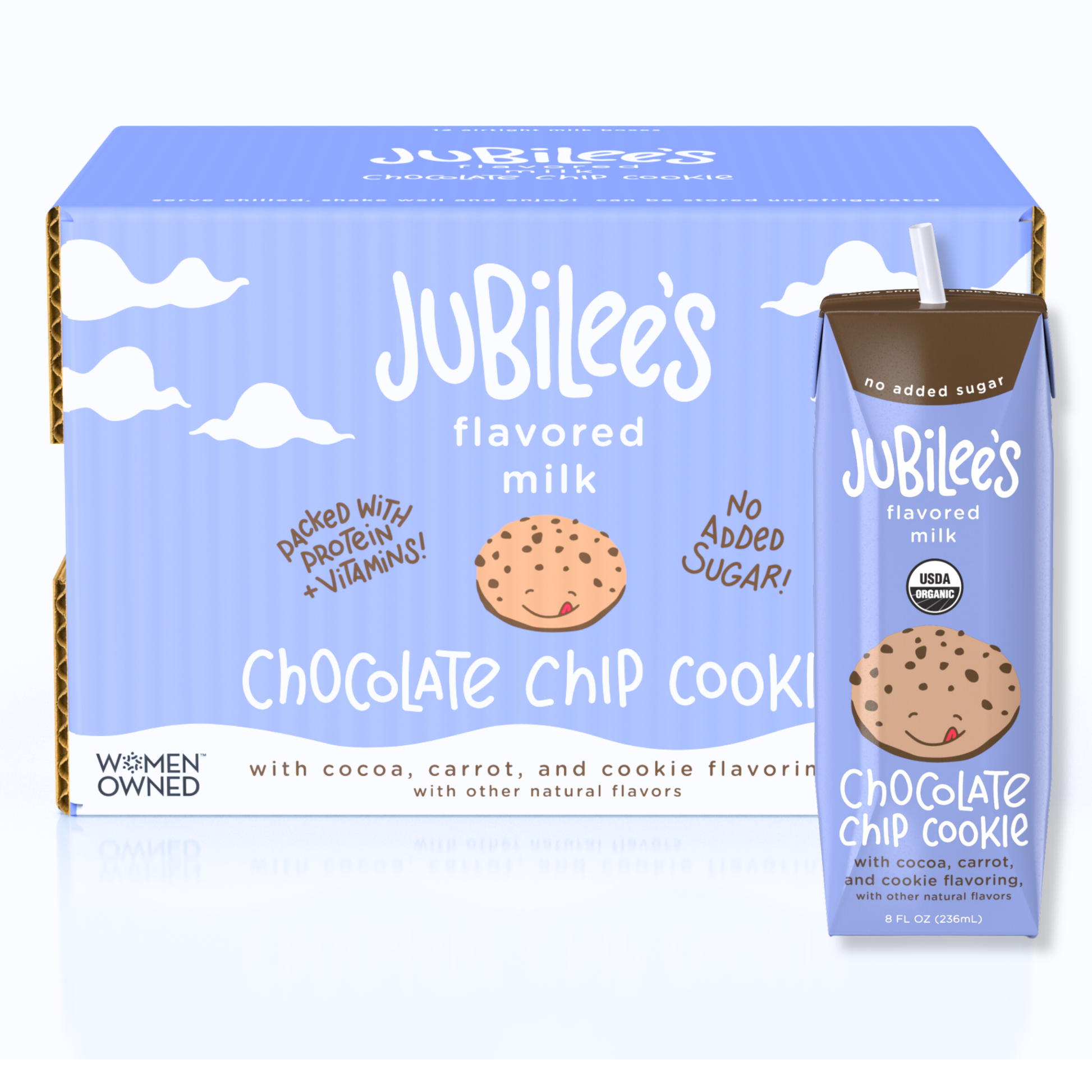 Chocolate Chip Cookie Organic Whole Milk Boxes, 12-pack