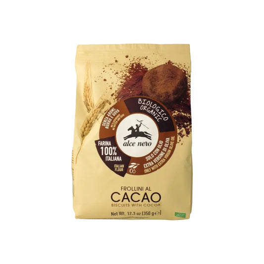 Alce Nero Organic Biscuits With Cocoa - 12.3oz (350g) - Cookies