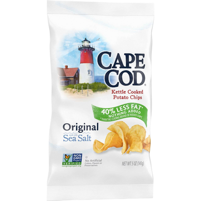 Cape Cod Kettle Cooked Potato Chips Reduced Fat - 40% Less Fat ( 8 X 5 OZ   )