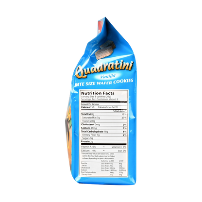 Loacker Quadratini Vanilla Bite Size Wafer Cookies - ( 6 bags X 8.82 OZ )