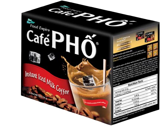 Cafe Pho Vietnamese 3in1 Instant Coffee Mix, Box of 9 Sachets