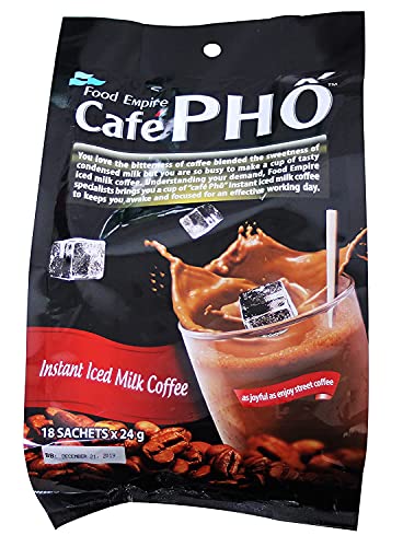Cafe Pho Vietnamese 3in1 Instant Iced Milk Coffee Bag of 18 Sachets - Coffee