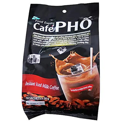 Cafe Pho Vietnamese 3in1 Instant Iced Milk Coffee Bag of 18 Sachets - Coffee