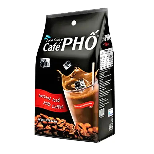 Cafe Pho Vietnamese 3in1 Instant Iced Milk Coffee Bag of 18 Sachets - Coffee