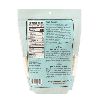 Bob's Red Mill White Popcorn ( 4 X 30 OZ   )