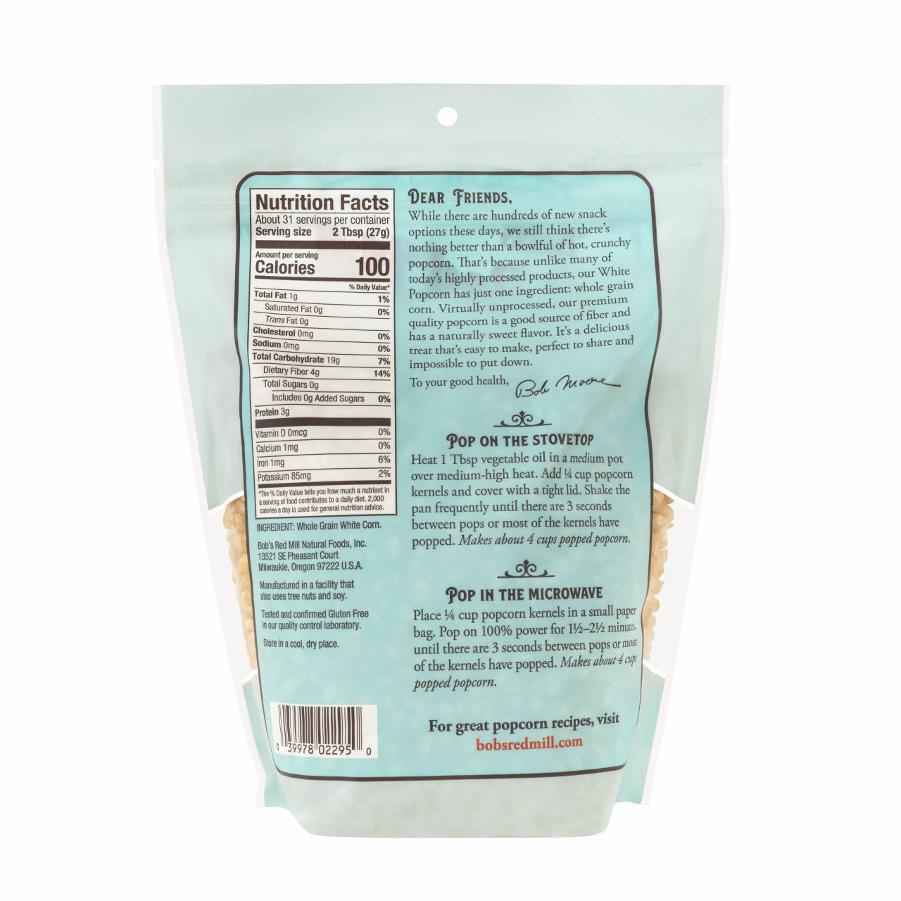 BOBS WHITE POPCORN ( 4 X 30 OZ   )-1