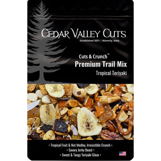 Cedar Valley Cuts & Crunch™: Tropical Teriyaki Premium Trail Mix - (Various Size Packages) - Snacks