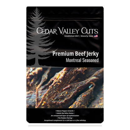Cedar Valley Cuts Montreal Seasoned Premium Beef Jerky - (Various Size Packages) - Beef Jerky