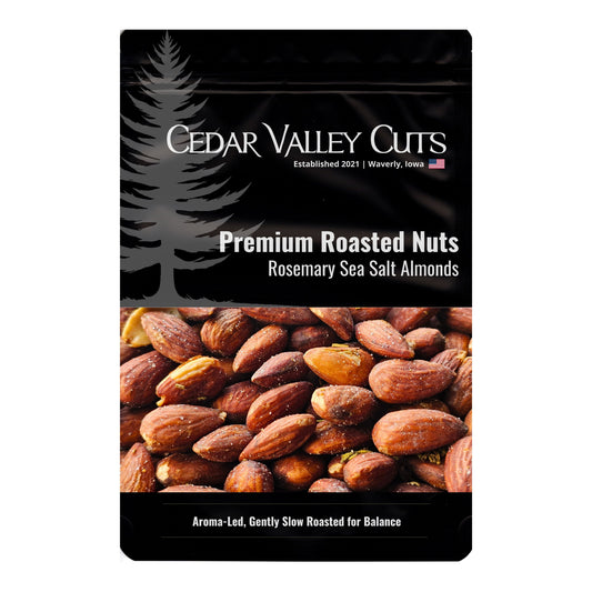 Cedar Valley Cuts Premium Roasted Nuts Rosemary Sea Salt Almonds - (Various Size Packages) - Nuts