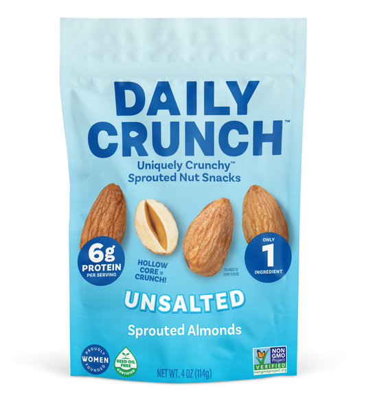 Daily Crunch Unsalted Sprouted Almonds - Various Size Packs - Nuts