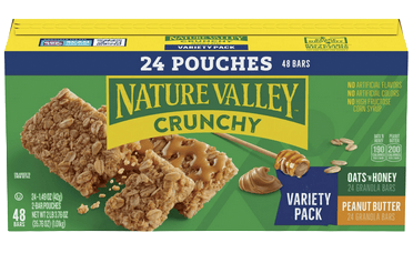 Nature Valley Crunchy Granola Bars, Variety Pack, 48 Bars, 35.76 OZ (24 Pouches)